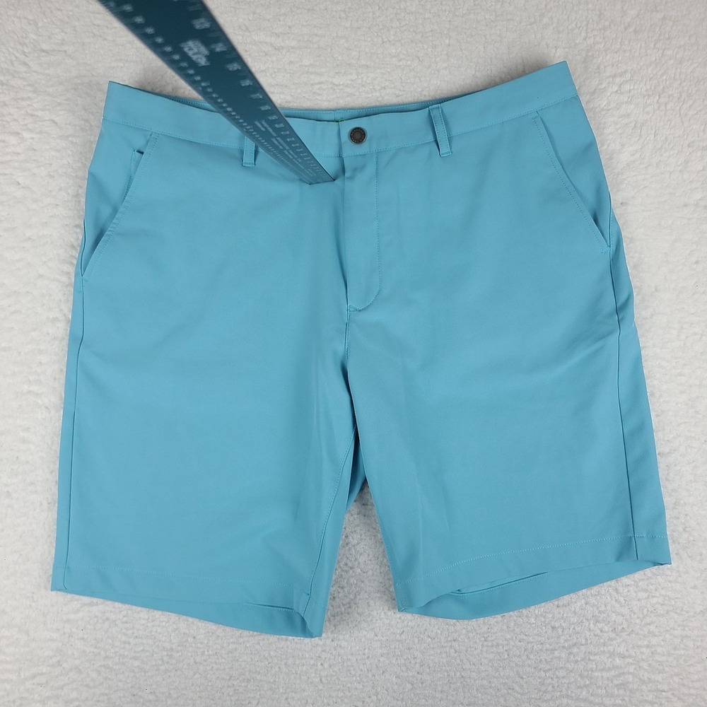 BONOBOS Shorts Mens 40 Light Blue Solid 10" Inseam Hybrid Chino Performance Golf